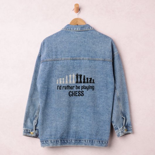 Chess Design Denim Jas Denim Jacket (Hangar)