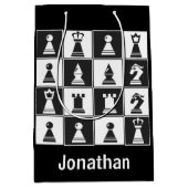 Chess Design Gift Bag Medium Cadeauzakje (Voorkant)