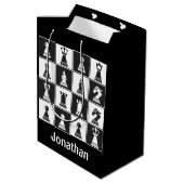 Chess Design Gift Bag Medium Cadeauzakje (Achterkant Gekanteld)