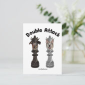 Chess Double Attack-honden Briefkaart (Staand voorkant)