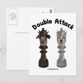Chess Double Attack-honden Briefkaart (Voorkant / Achterkant)