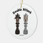 Chess Double Attack-honden Keramisch Ornament (Links)