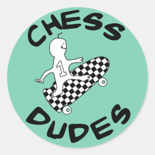 Chess Dudes Stickers-Fun voor iedereen! Ronde Sticker