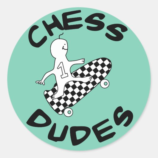 Chess Dudes Stickers-Fun voor iedereen! Ronde Sticker (Voorkant)