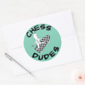 Chess Dudes Stickers-Fun voor iedereen! Ronde Sticker (Envelop)
