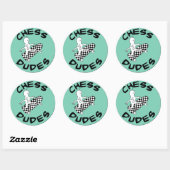 Chess Dudes Stickers-Fun voor iedereen! Ronde Sticker (Vel)