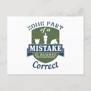 Chess - Een deel van een fout is juist Briefkaart