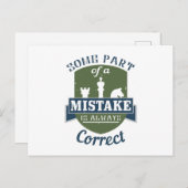 Chess - Een deel van een fout is juist Briefkaart (Voorkant / Achterkant)