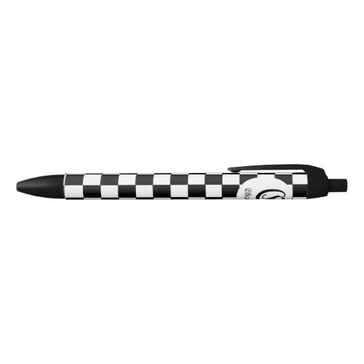 Chess Elegant Modern Script Cool  Royal Zwarte Inkt Pen (Bovenkant)