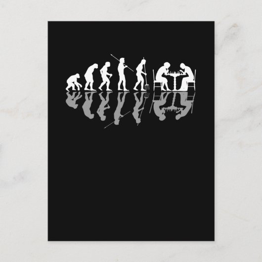 Chess Evolution Chessboard Lover Chess Gamer Briefkaart (Voorkant)