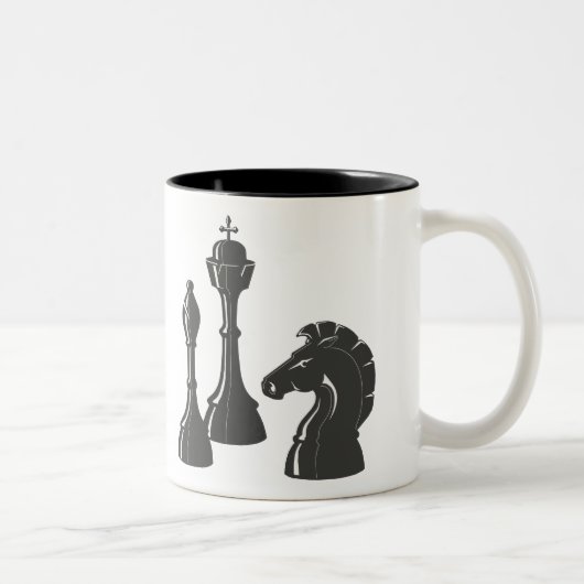 Chess Fan Player Tweekleurige Koffiemok (Rechts)