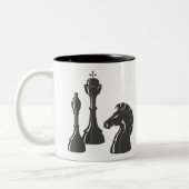 Chess Fan Player Tweekleurige Koffiemok (Links)