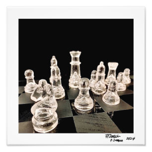 Chess Fight Foto Afdruk