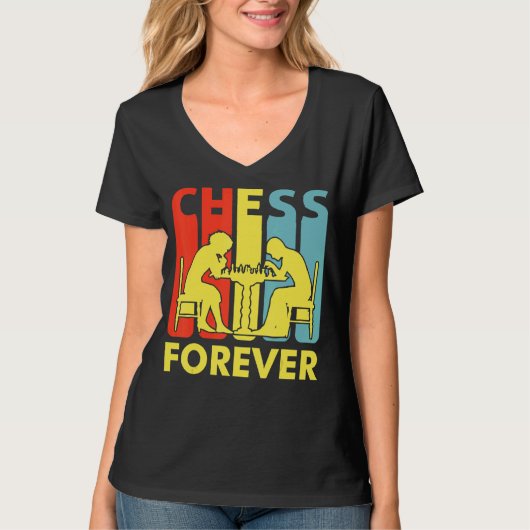 Chess Forever Board Game Player Thed Chess T-shirt (Voorkant)