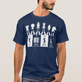 Chess Funny Chemistry Element Chess Lover Player T-shirt (Voorkant)