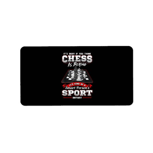 Chess Funny Quotes Humor Gezegden Etiket (Voorkant)