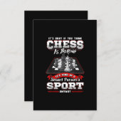 Chess Funny Quotes Humor Gezegden Informatiekaartje (Voorkant / Achterkant)