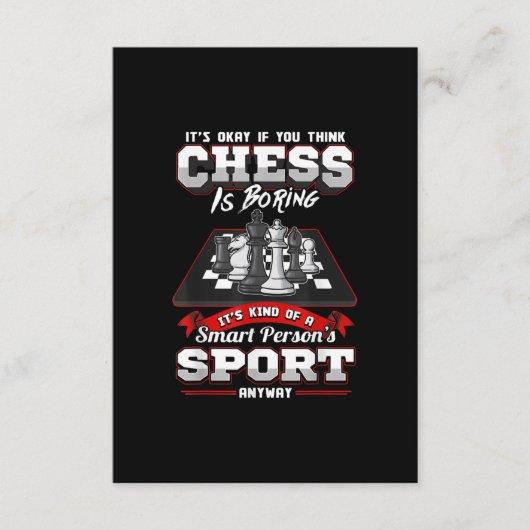 Chess Funny Quotes Humor Gezegden Informatiekaartje (Voorkant)
