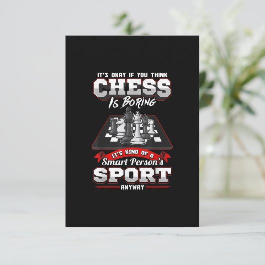 Chess Funny Quotes Humor Gezegden Informatiekaartje (Staand voorkant)