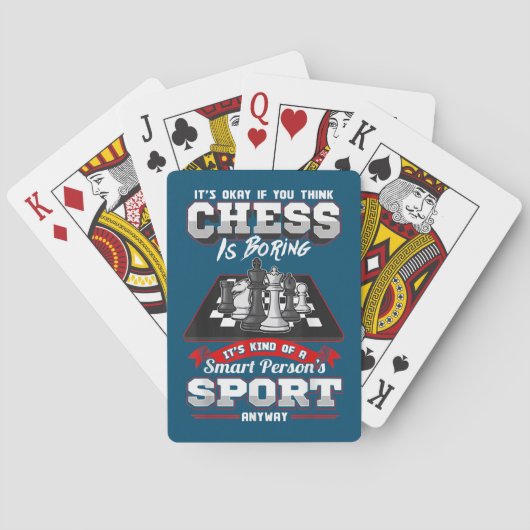 Chess Funny Quotes Humor Gezegden Pokerkaarten (Achterkant)