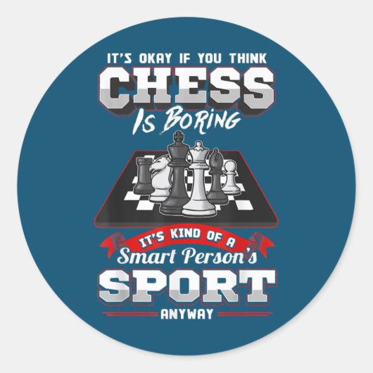 Chess Funny Quotes Humor Gezegden Ronde Sticker (Voorkant)