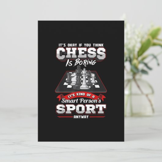 Chess Funny Quottes Humor Gezegden Kaart (Staand voorkant)
