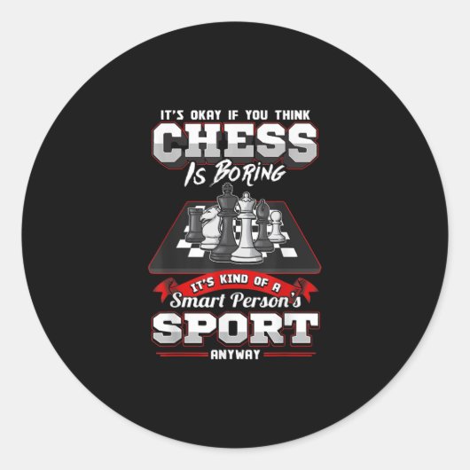 Chess Funny Quottes Humor Gezegden Ronde Sticker (Voorkant)