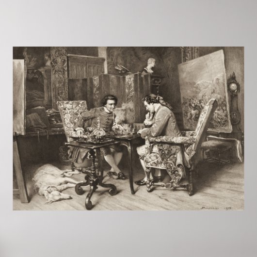 Chess Game 1898 Poster (Voorkant)
