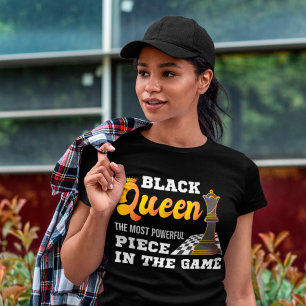 Chess Game Black Queen, machtigste Afrikaanse vrou T-shirt