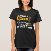 Chess Game Black Queen, machtigste Afrikaanse vrou T-shirt (Voorkant)