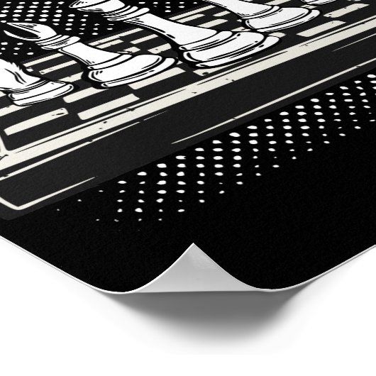 Chess Game Board Player Think Poster (Hoek)