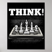 Chess Game Board Player Think Poster (Voorkant)