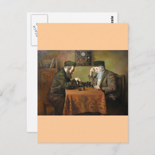 Chess Game Briefkaart (Voorkant / Achterkant)