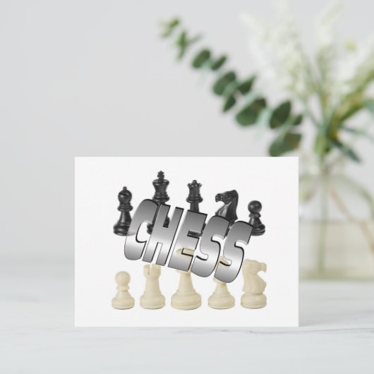Chess Game Briefkaart (Staand voorkant)