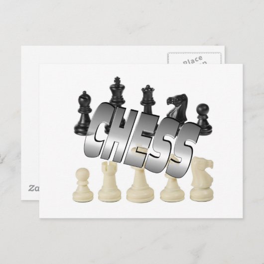 Chess Game Briefkaart (Voorkant / Achterkant)