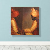 Chess Game Canvas Afdruk (Insitu (Houten vloer))