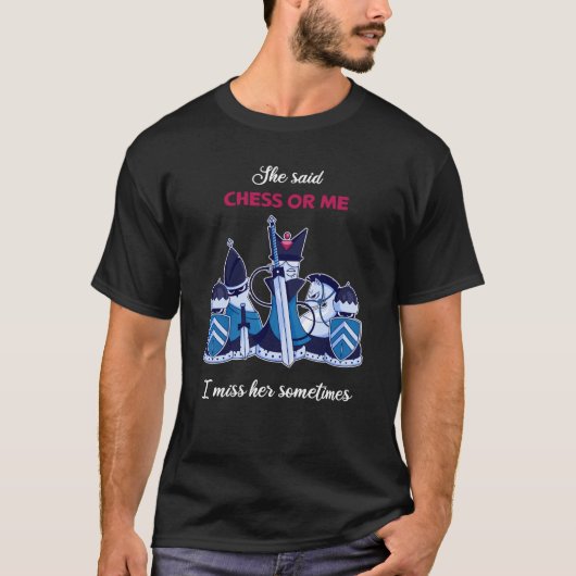 Chess Game Chess Gezegde Chess Board T-shirt (Voorkant)