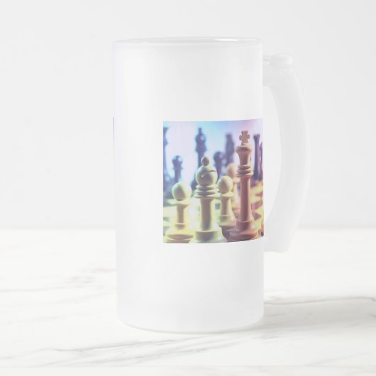 Chess Game Frosted Mok (Voorkant rechts)