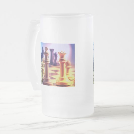 Chess Game Frosted Mok (Voorkant links)