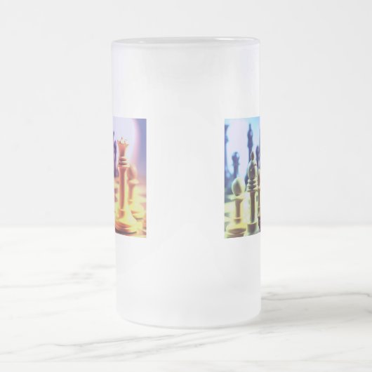 Chess Game Frosted Mok (Center)