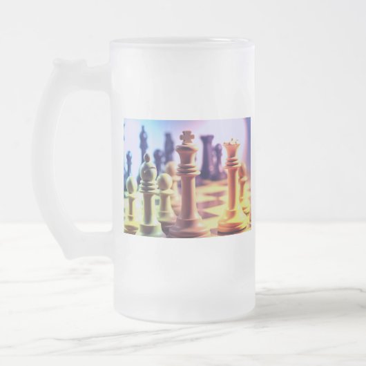 Chess Game Frosted Mok (Links)