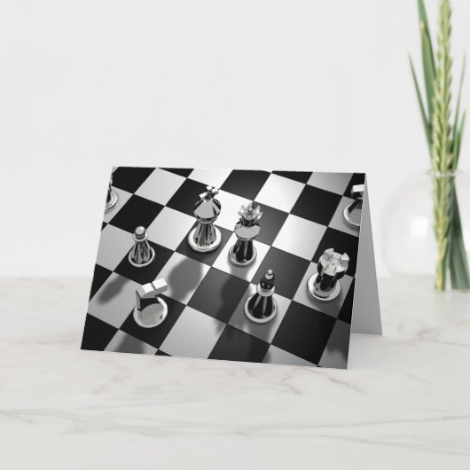 chess game greeting card kaart (Voorkant)