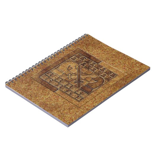 CHESS GAME IN STONE NOTITIEBOEK (Linkerzijde)