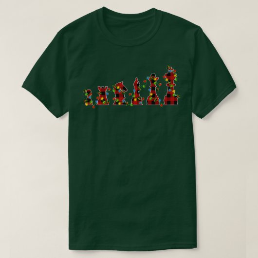 Chess Game Lover Xmas Licht Buffalo Pset Chess C T-shirt (Design voorkant)