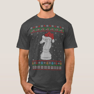 Chess Game Lover Xmas licht de kerstman op een lel T-shirt