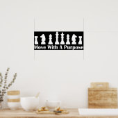 Chess Game-Move met een doel Poster (Keuken)