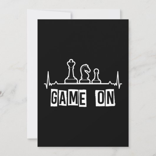 Chess Game on Checkmate punch Board Player Gift Kaart (Voorkant)