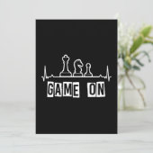 Chess Game on Checkmate punch Board Player Gift Kaart (Staand voorkant)