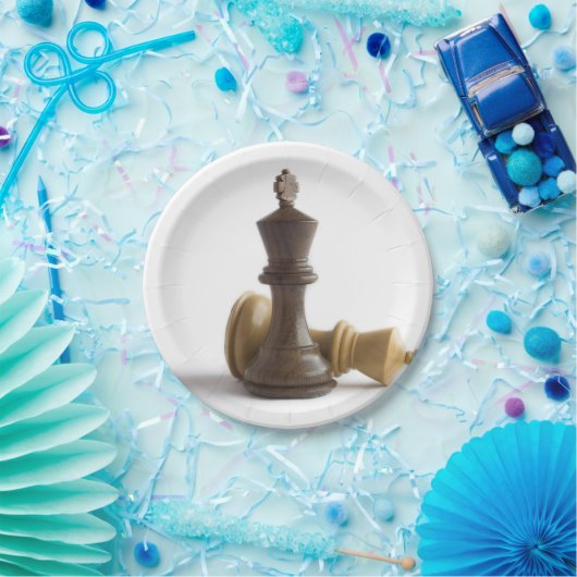 Chess Game Over Papieren Bordje (Feest)