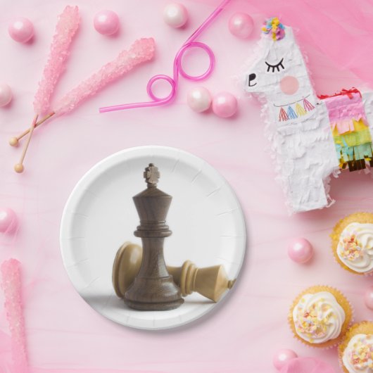 Chess Game Over Papieren Bordje (Feest)